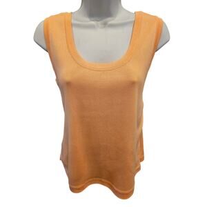Vintage Misook executive size M orange layering tank colorful career casual
